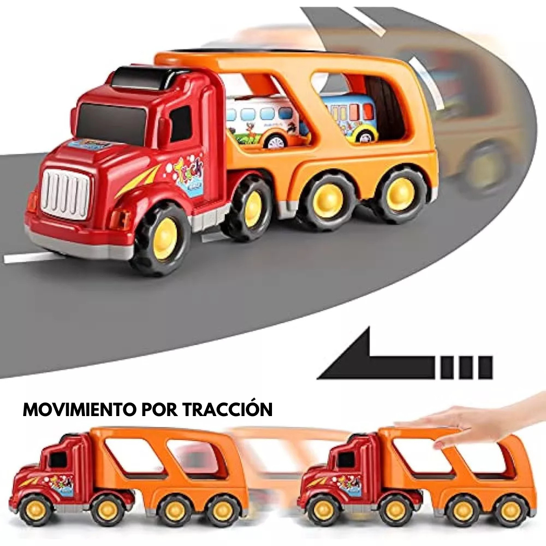 Camión Transportador de Vehículos y Aviones de Juguete