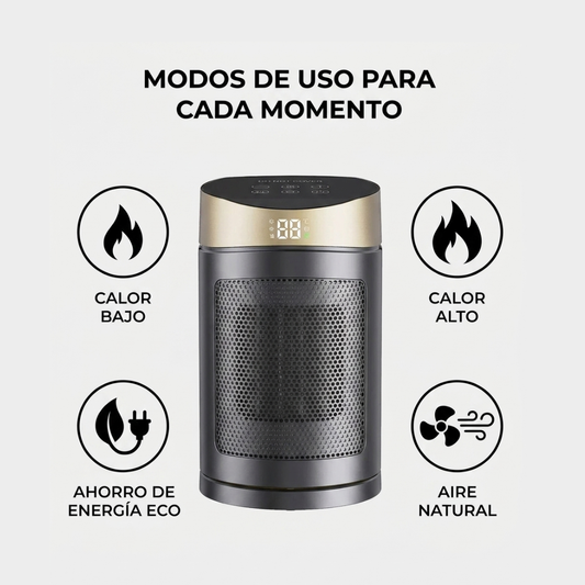 Calefactor Eléctrico Cerámico Oscilante con Control Remoto 1500W