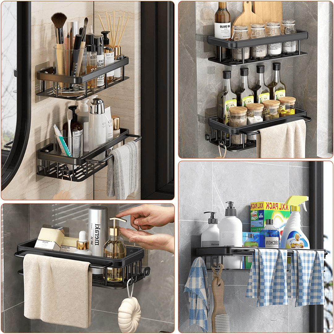 Estante Esquinero Metálico de Baño para Jabón y Shampoo - Muy Moderna Uruguay