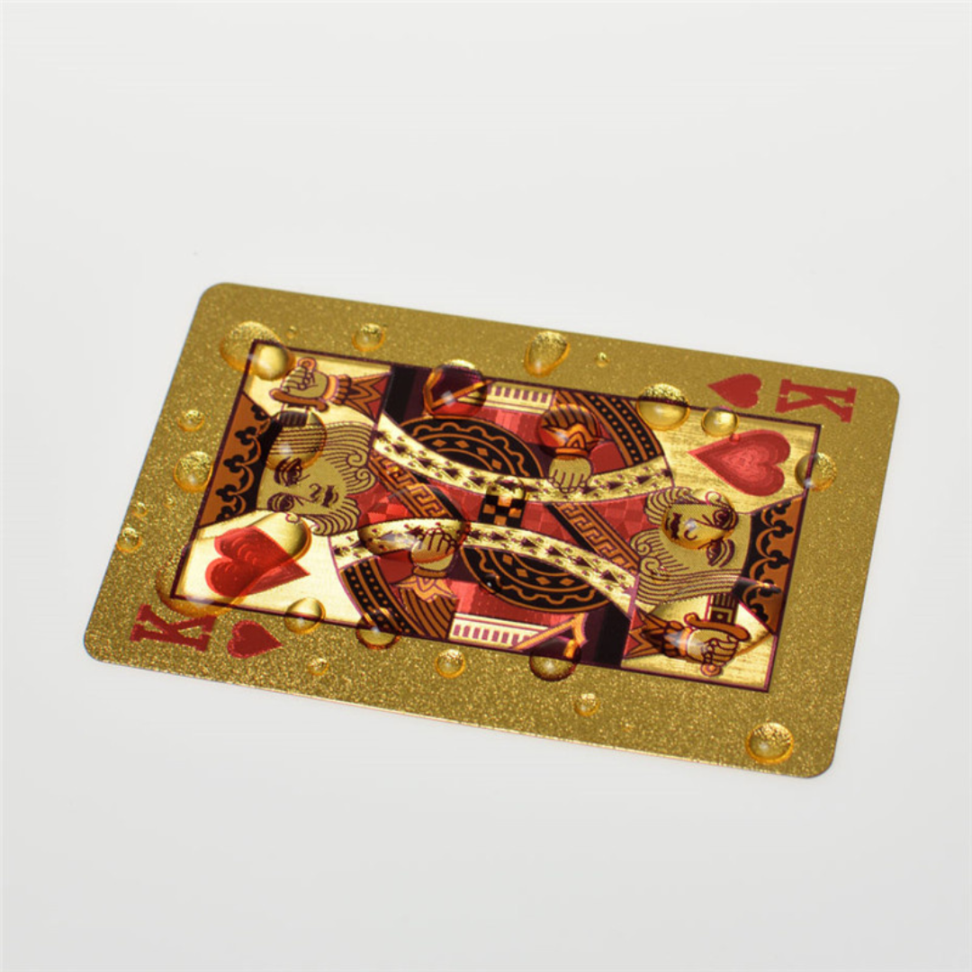 Cartas de Poker de Lujo Doradas ¡A Prueba de Agua!