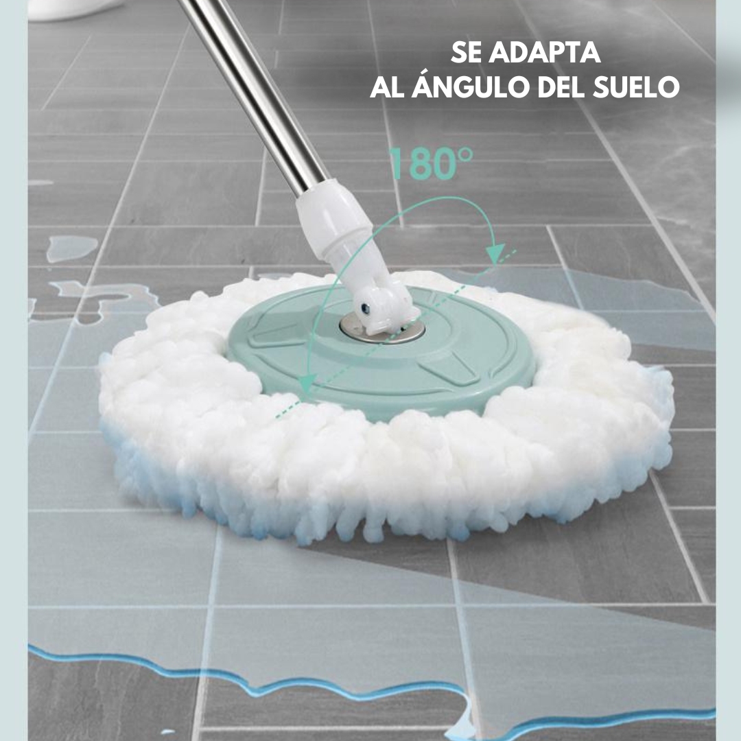 Mopa Giratoria Centrífuga 360 con Balde y Repuesto