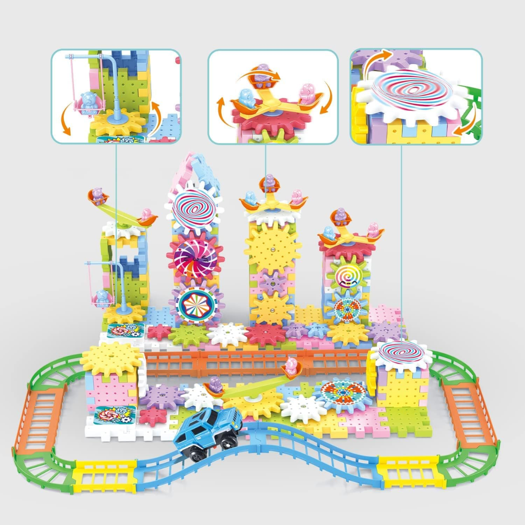 Juego Didactico de Engranajes con Motor