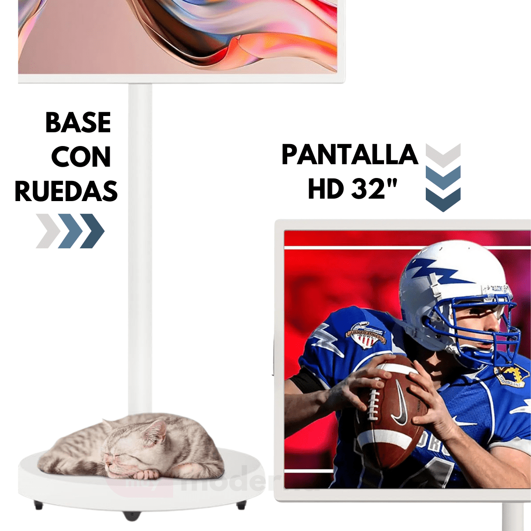 Pantalla Táctil Gigante Android TV con Tripode Portátil - Muy Moderna Uruguay