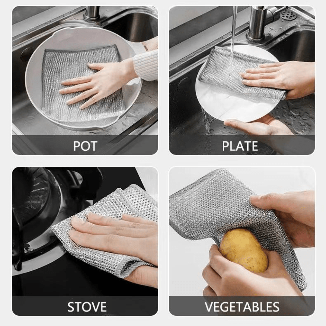 Set de 10 Paños de Aluminio Trenzado para Cocina - Muy Moderna Uruguay