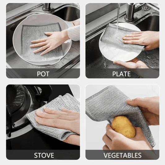 Set de 10 Paños de Aluminio Trenzado para Cocina - Muy Moderna Uruguay