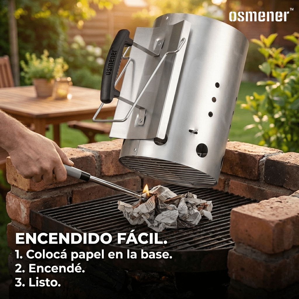 Encendedor De Carbón Grande Para Parrilla Osmener - Muy Moderna Uruguay