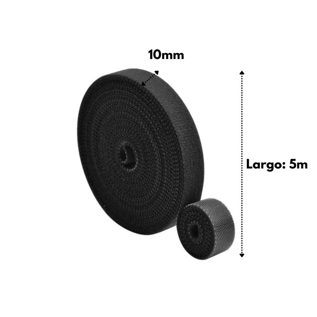 Cinta Autoadhesiva Con Velcro Organizadora De Cables 5m