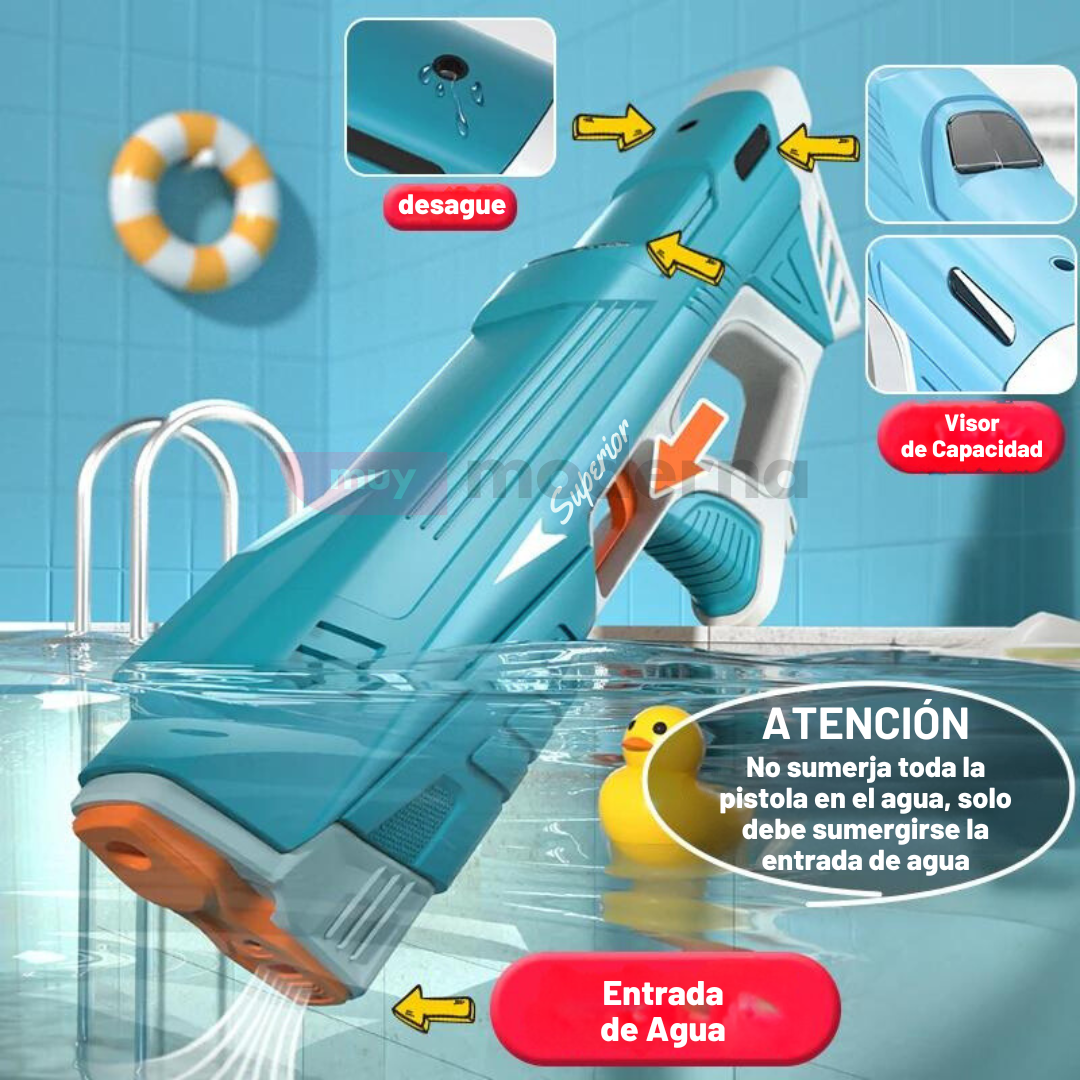 Super Pistola De Agua Eléctrica Recargable - Muy Moderna Uruguay