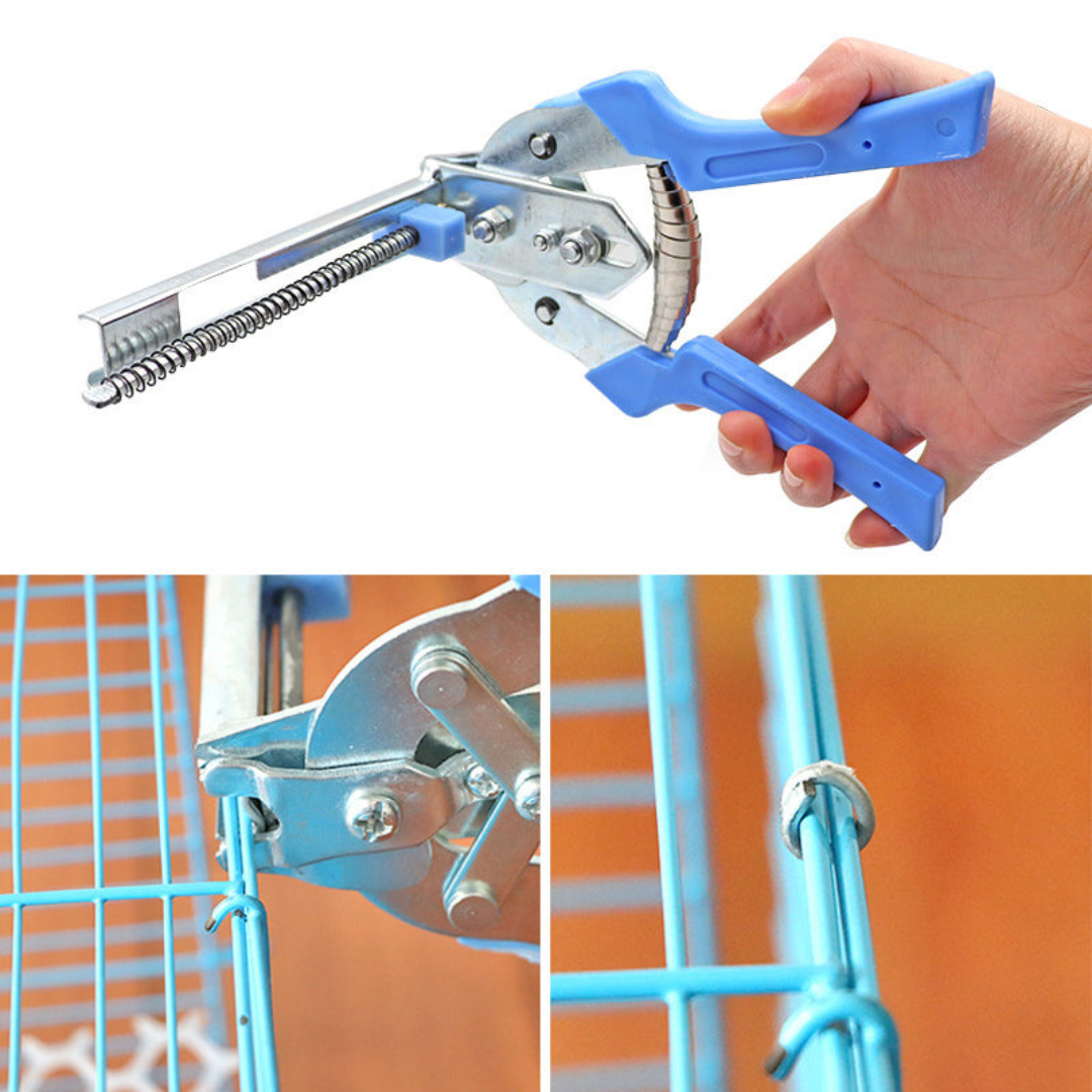 Pinza Grapadora para Alambrados y Tejidos + 600 Grapas - Muy Moderna Uruguay