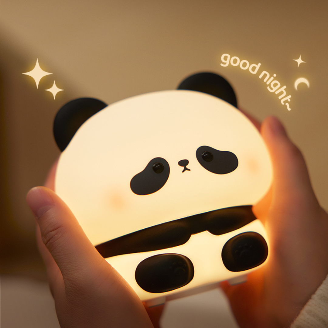 Lámpara Nocturna De Oso Panda De Goma