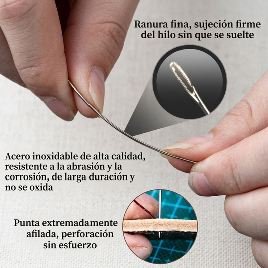 Set 30 Agujas Autoenhebrantes con Estuche de Madera