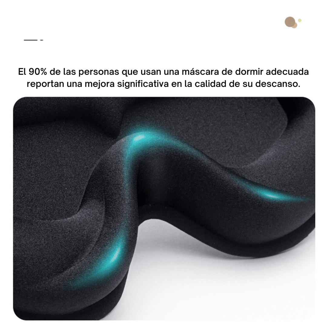 Antifaz Para Dormir 3d Espuma De Memoria Mascara Cubre Ojos - Muy Moderna Uruguay