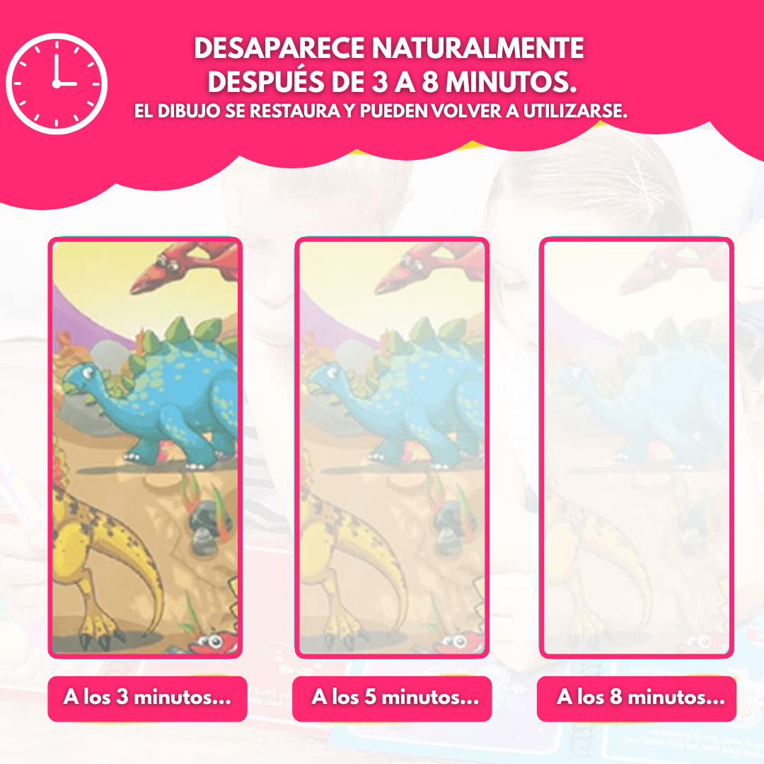 Set de 4 libros Mágicos de Acuarela para Colorear con Agua - Muy Moderna Uruguay
