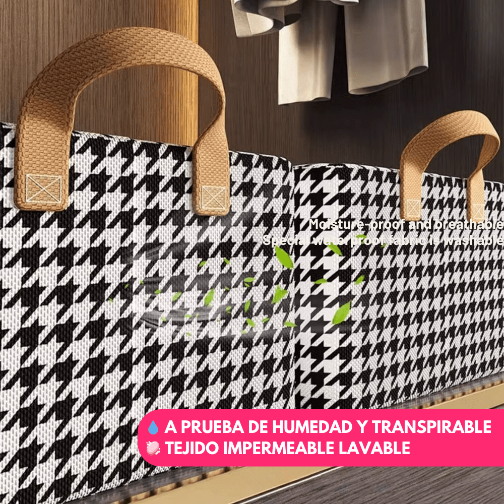 Cajon a Cuadros Organizador de Ropa con Estructura Metalica - Muy Moderna Uruguay