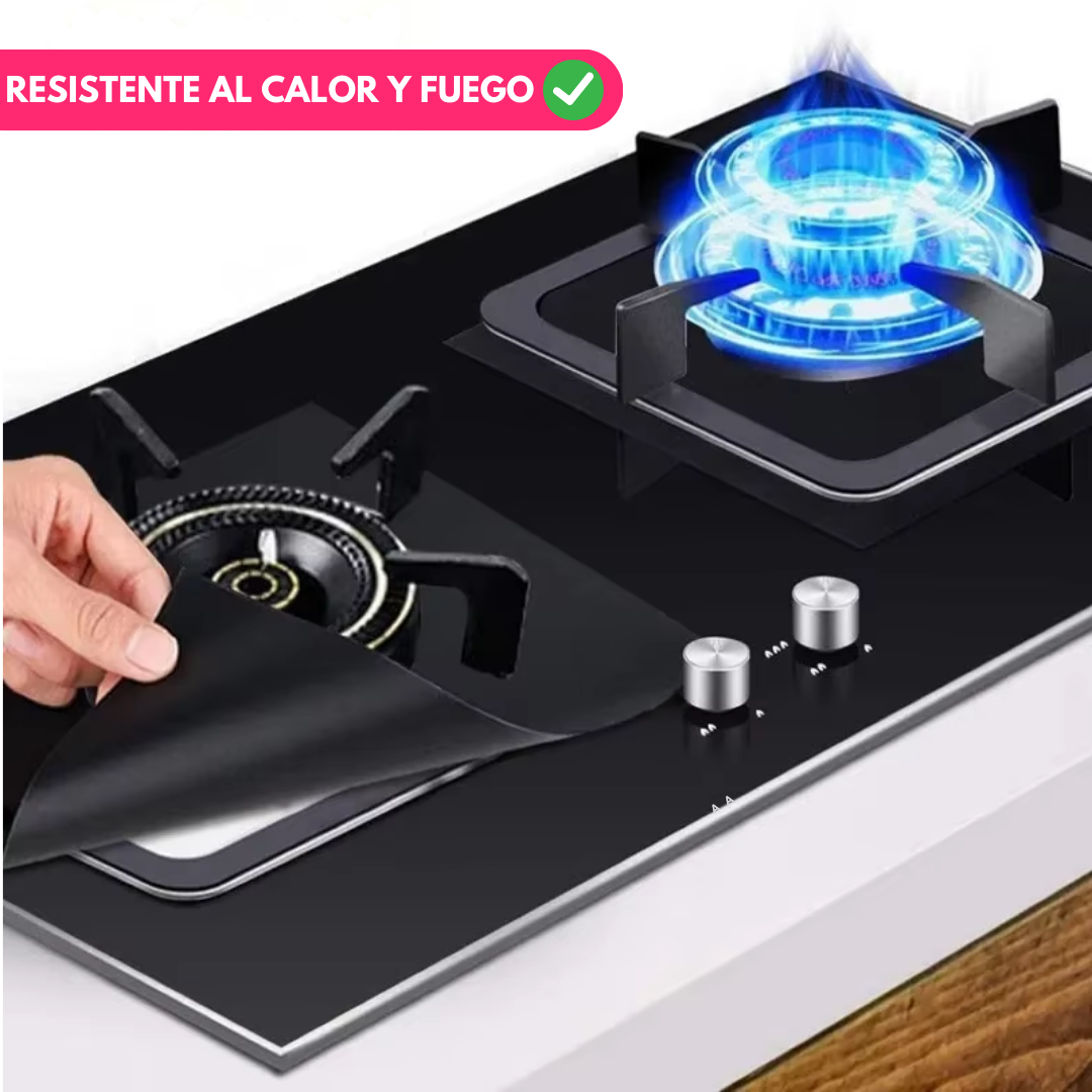 Set x4 Cubre Hornallas de Teflon