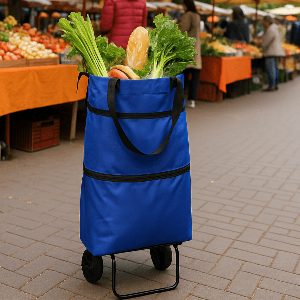 Carrito De Compras Plegable Para Feria y Supermercado - Muy Moderna Uruguay