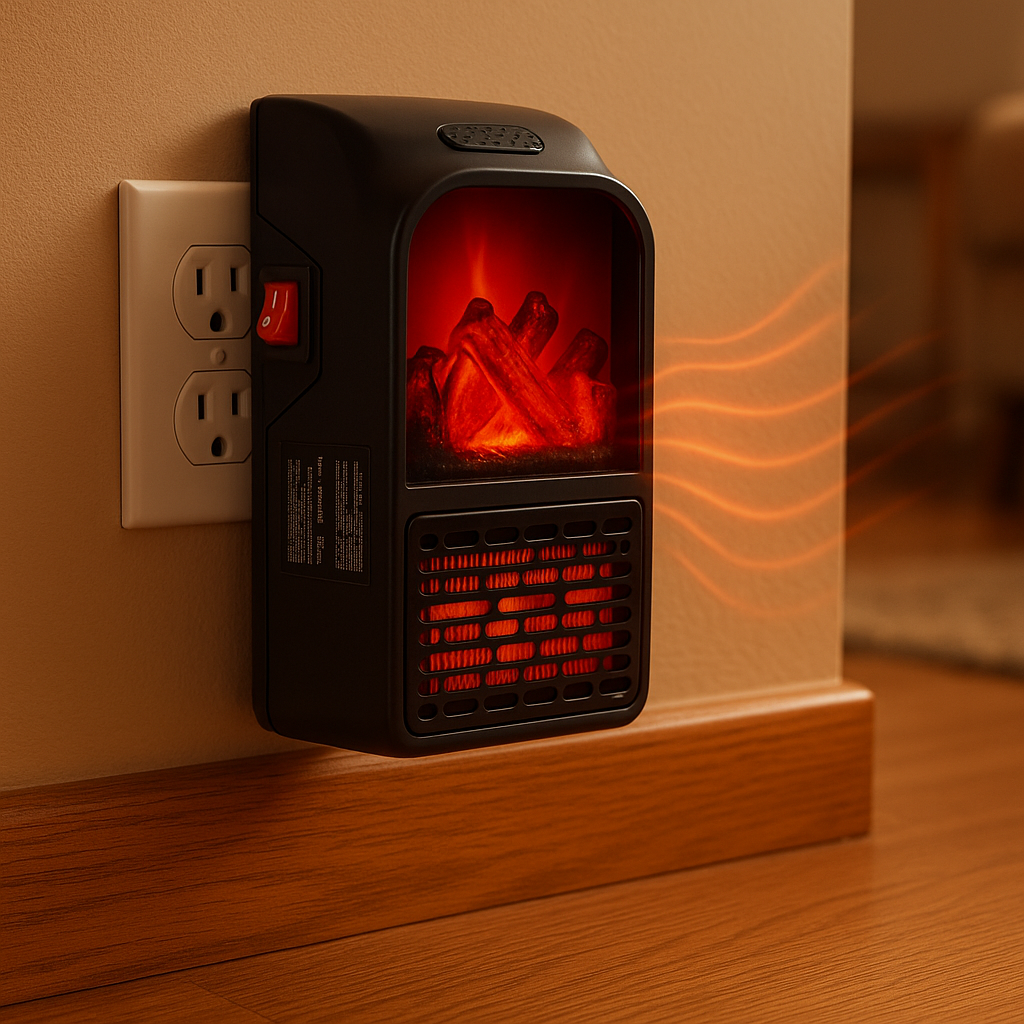 Calefactor Flame Heater Con Pantalla Veladora Fogata LED