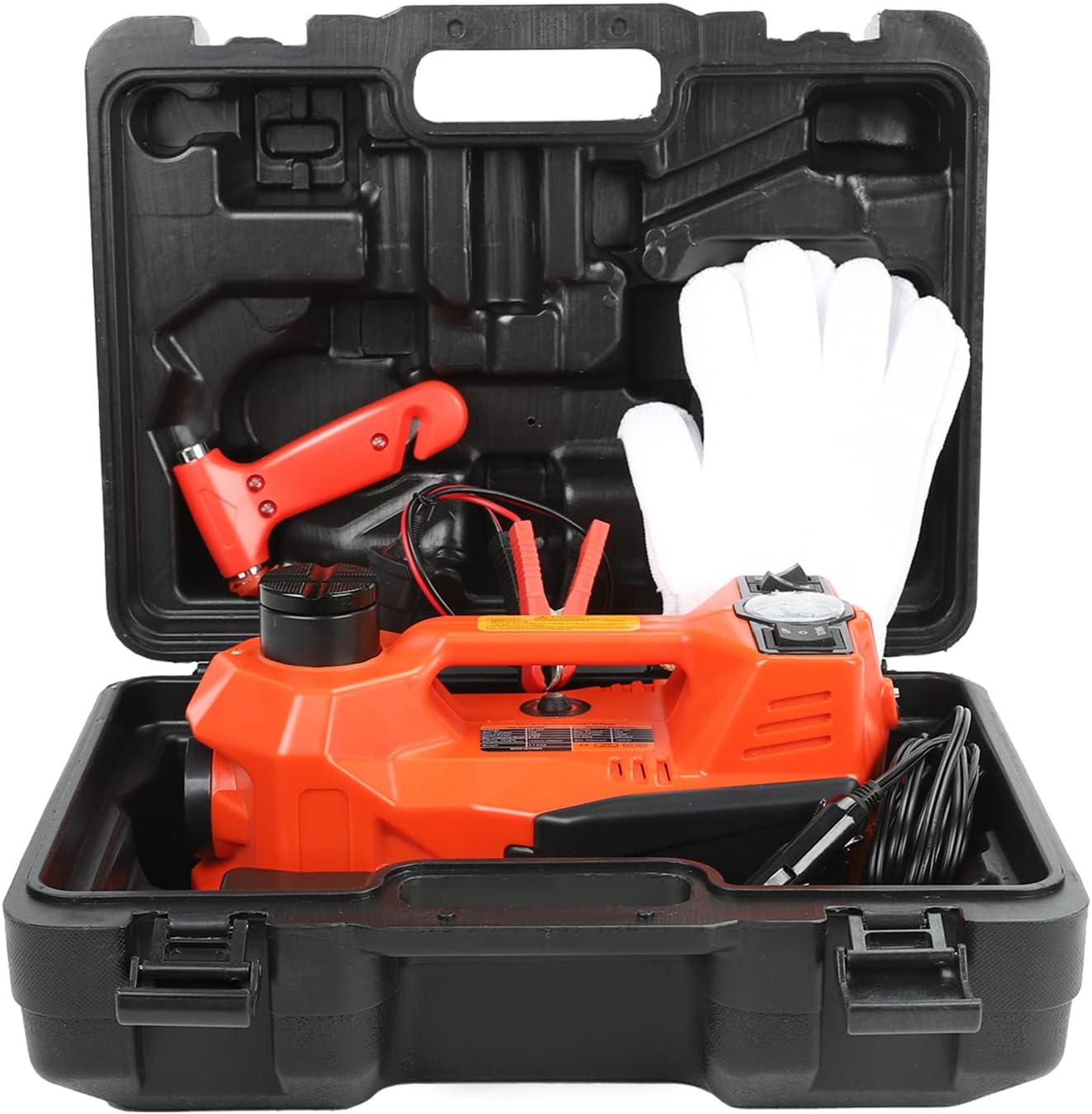 Kit de Auxilio Gato Eléctrico Con Inflador y Llave de Impacto