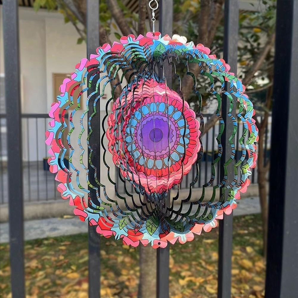 Adorno Giratorio de Jardín con Forma de Mandala - Muy Moderna Uruguay