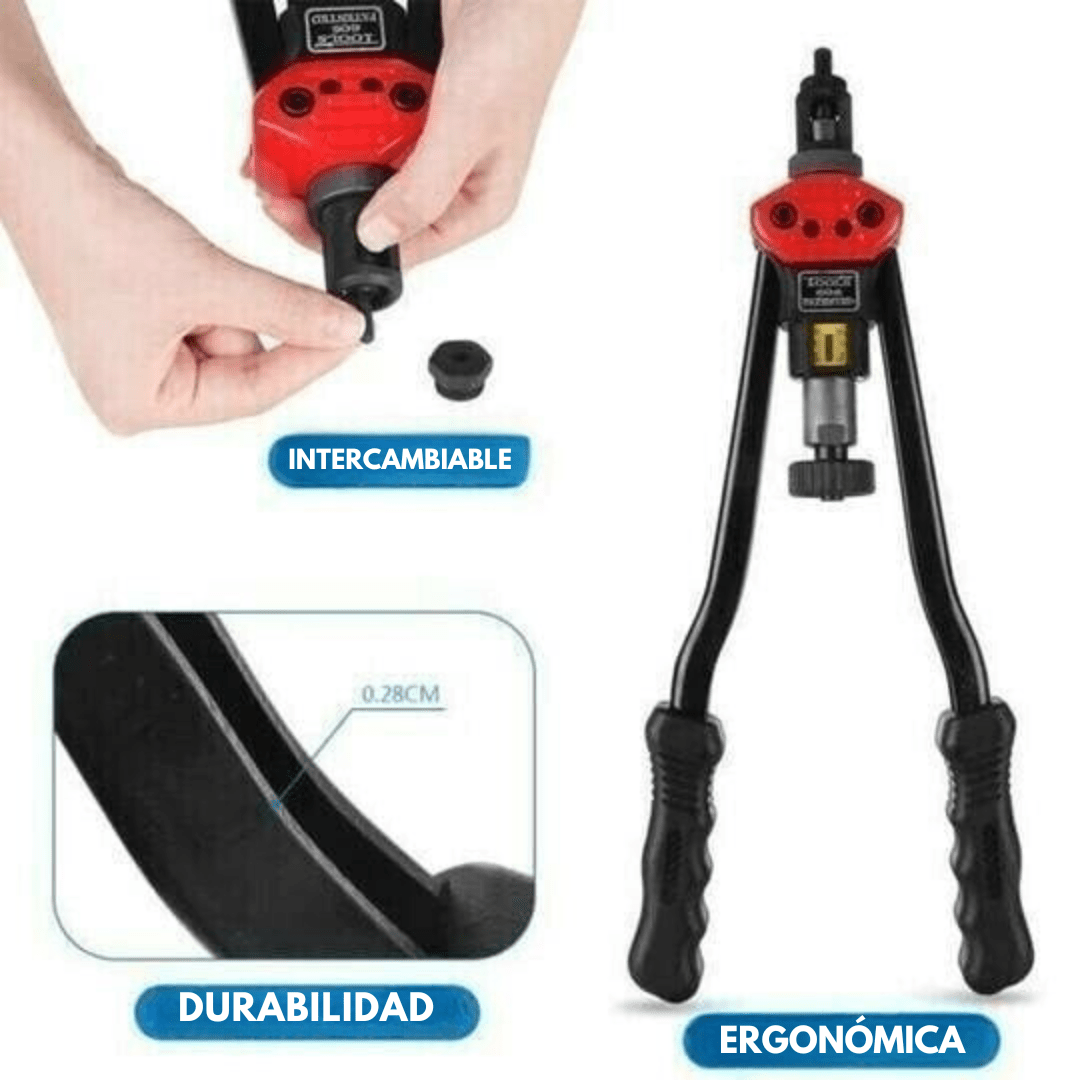 Herramienta Remachadora Manual + Juego de 70 Tuercas - Muy Moderna Uruguay