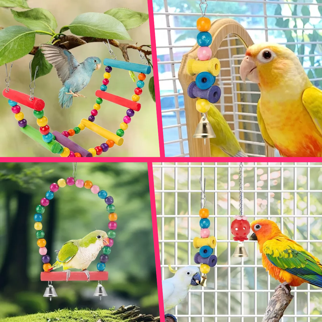 Juguetes de Jaula para Loros y Aves Hamacas y Accesorios - Muy Moderna Uruguay