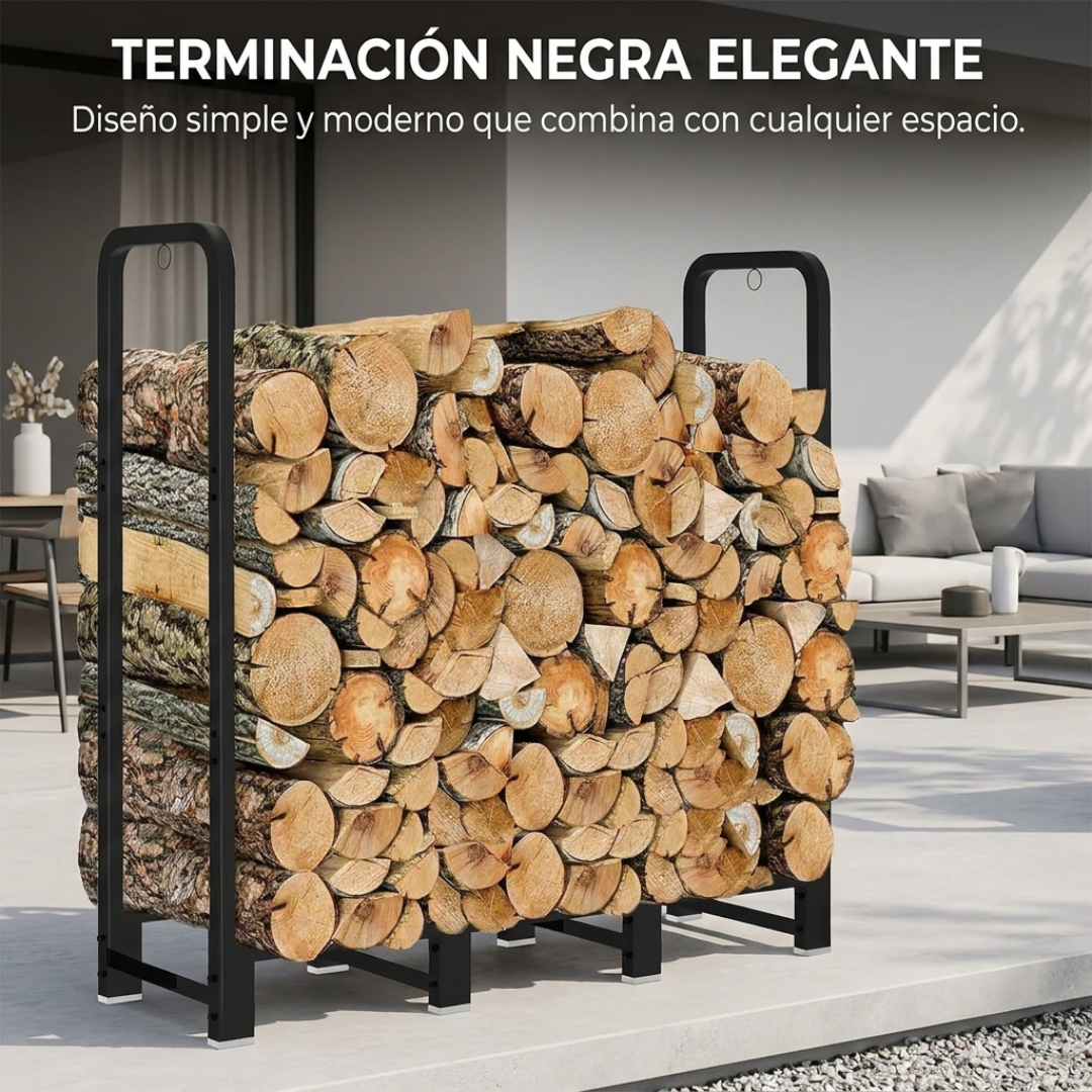 Leñero Organizador de Leña para Hogar y Patio