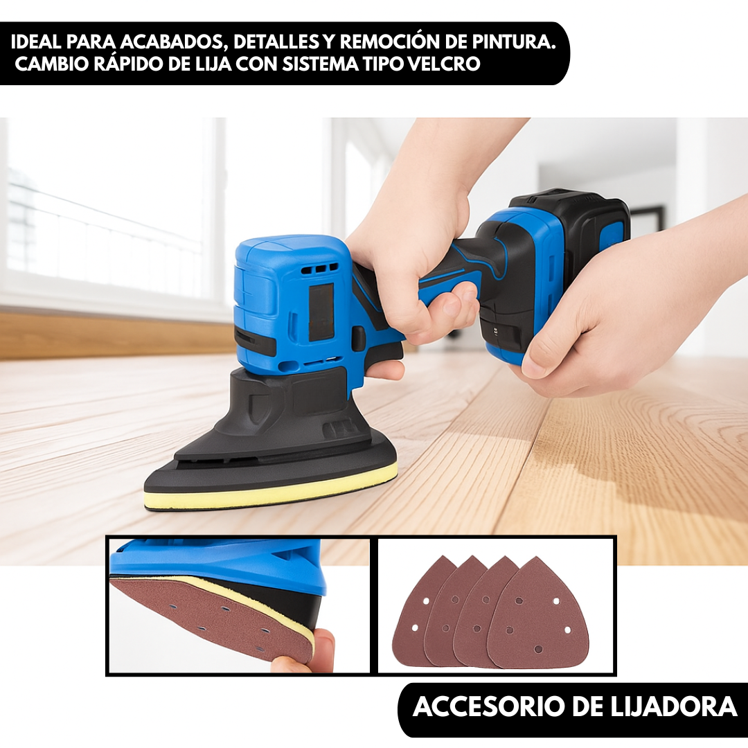 Herramienta Inalambrica 6 En 1 Taladro + Motosierra + Lija OSMENER con 2 baterías