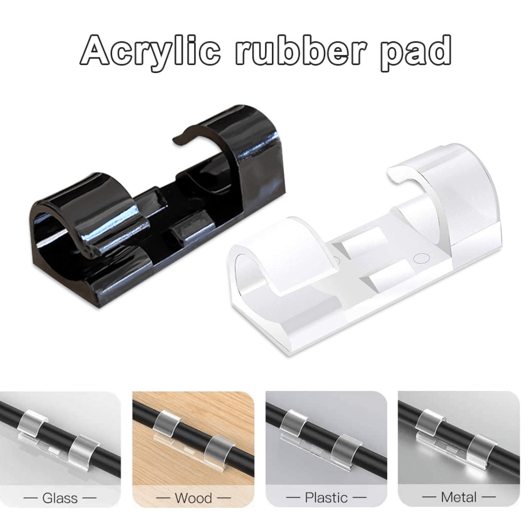 Pack x40 Clips Autoadhesivos Para Organizar Cables - Muy Moderna Uruguay
