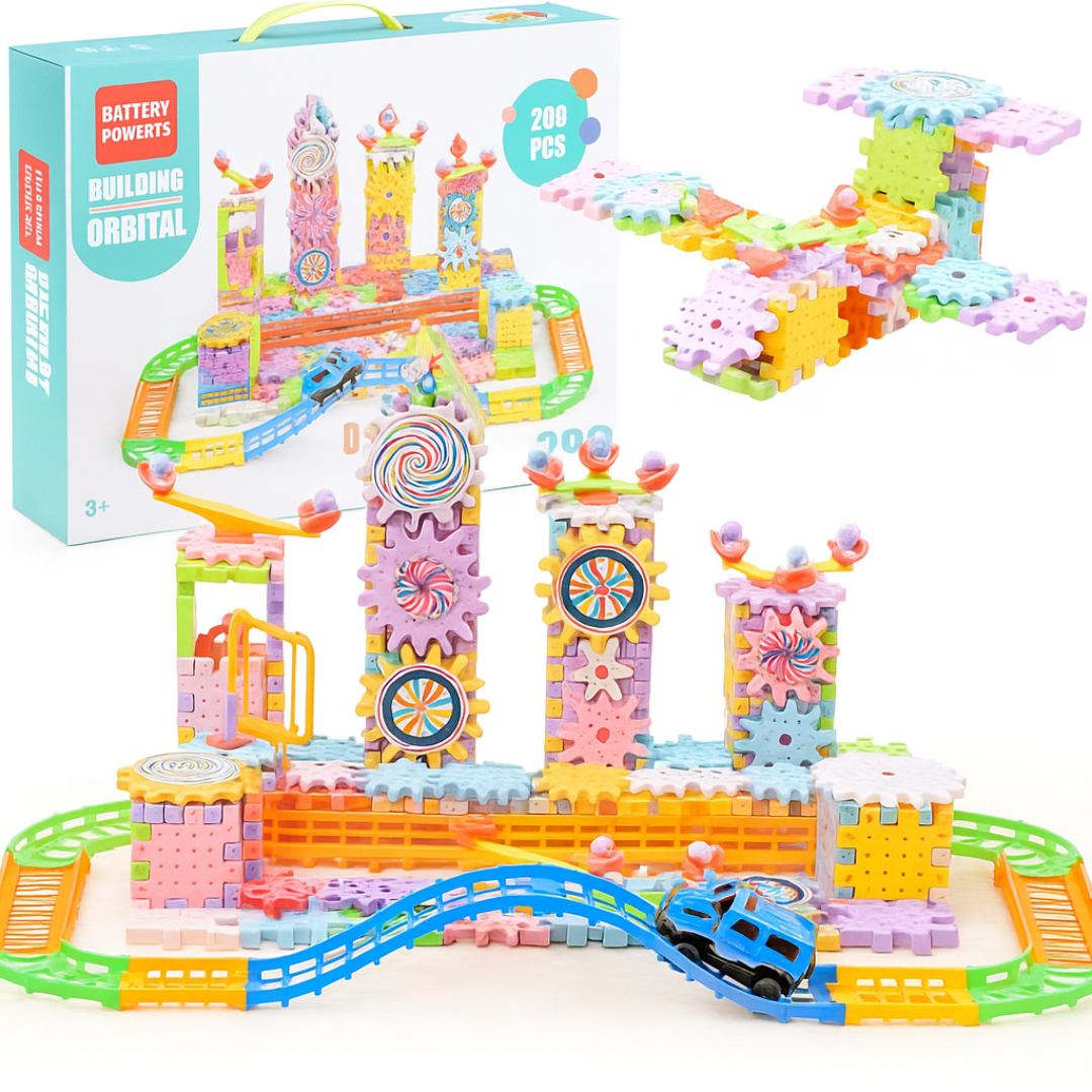 Juego Didactico de Engranajes con Motor