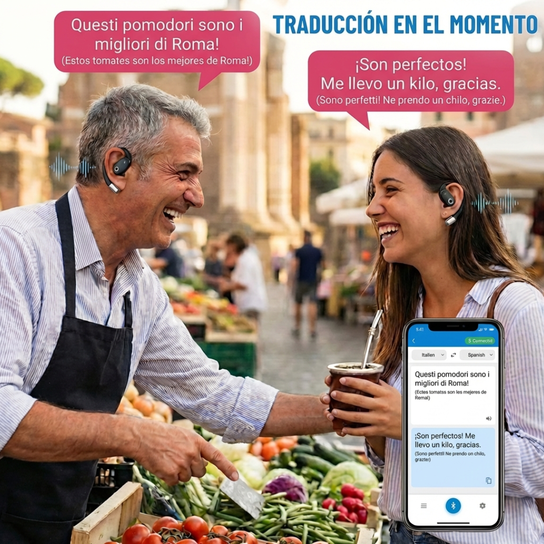 Auriculares Bluetooth Traductores con Inteligencia Artificial Traducción App IA - Muy Moderna Uruguay
