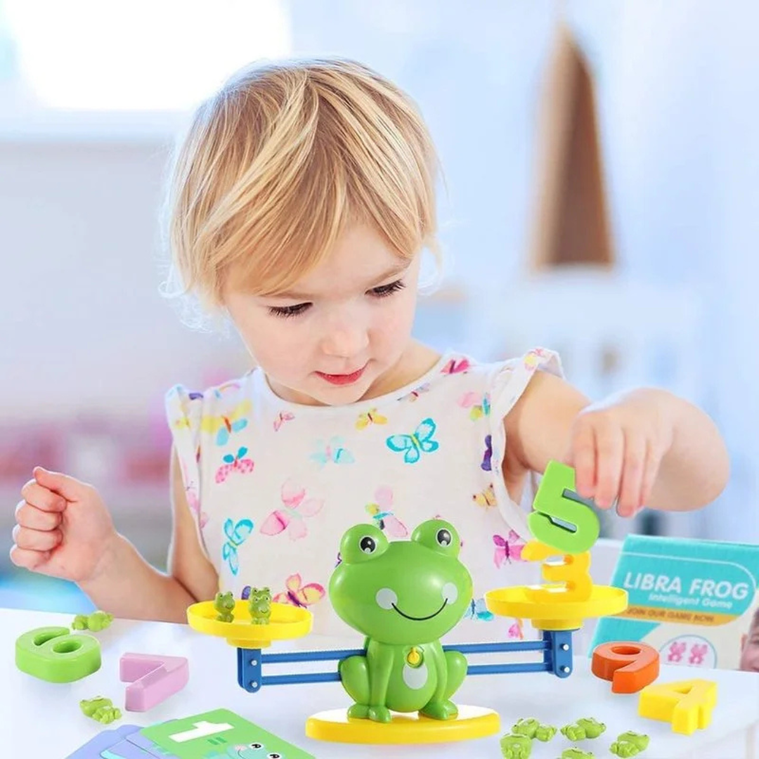 Juego Educativo Matemático De Balanza Rana Montessori - Muy Moderna Uruguay