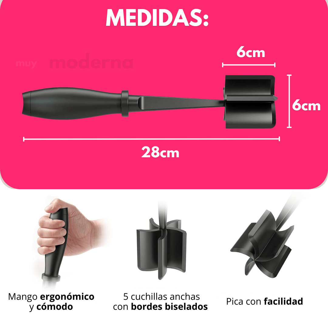 Desmenuzador De Carne Picada Y Papas Prensa Resistente Calor - Muy Moderna Uruguay