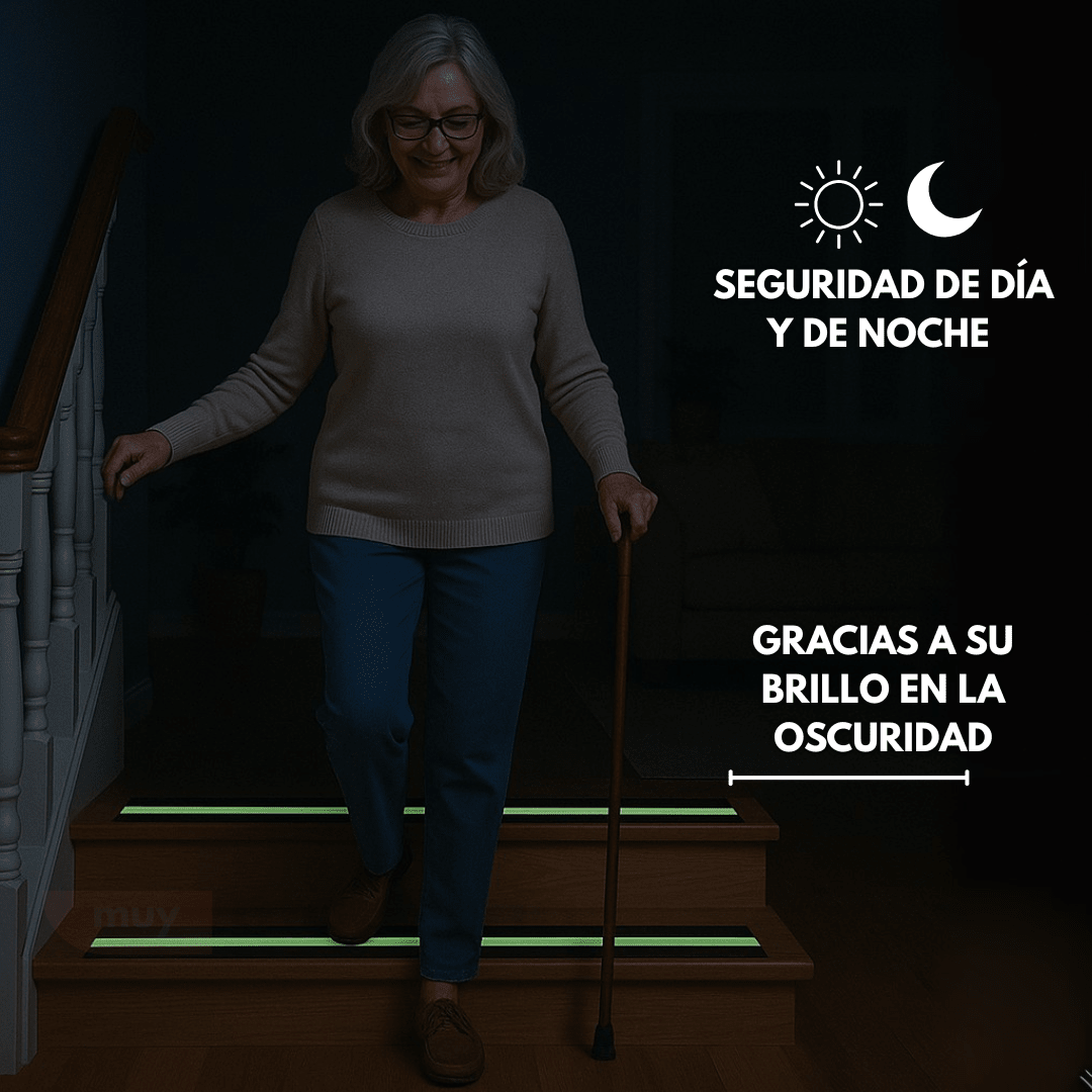 Cinta Antideslizante que Brilla En La Oscuridad Para Escalera - Muy Moderna Uruguay