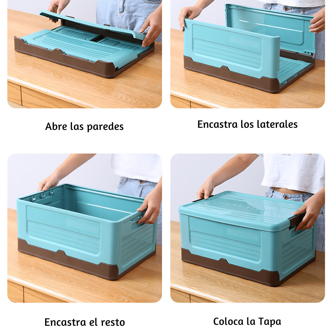 Caja de Almacenamiento Plegable Multifuncional con Tapa (Unidad) - Muy Moderna Uruguay