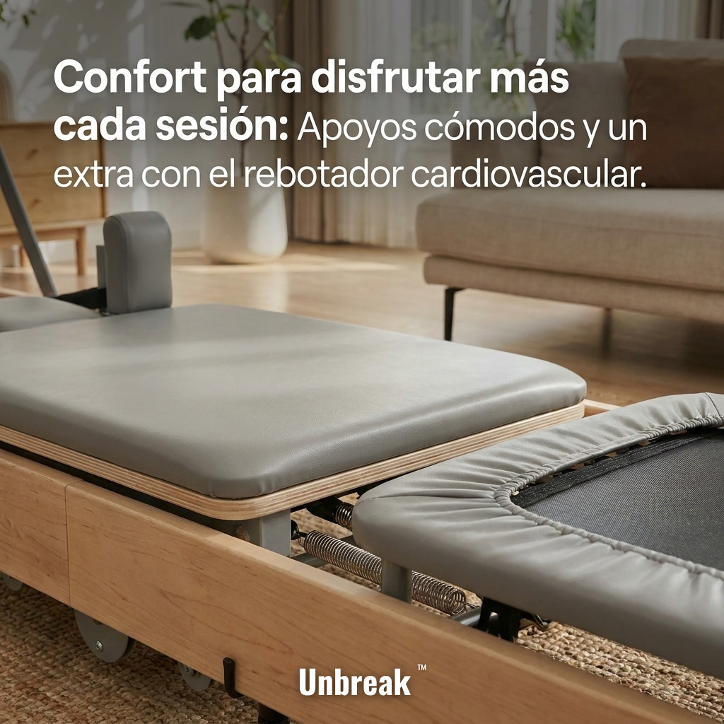 Cama Pilates Reformer Plegable Profesional Con Accesorios Unbreak™