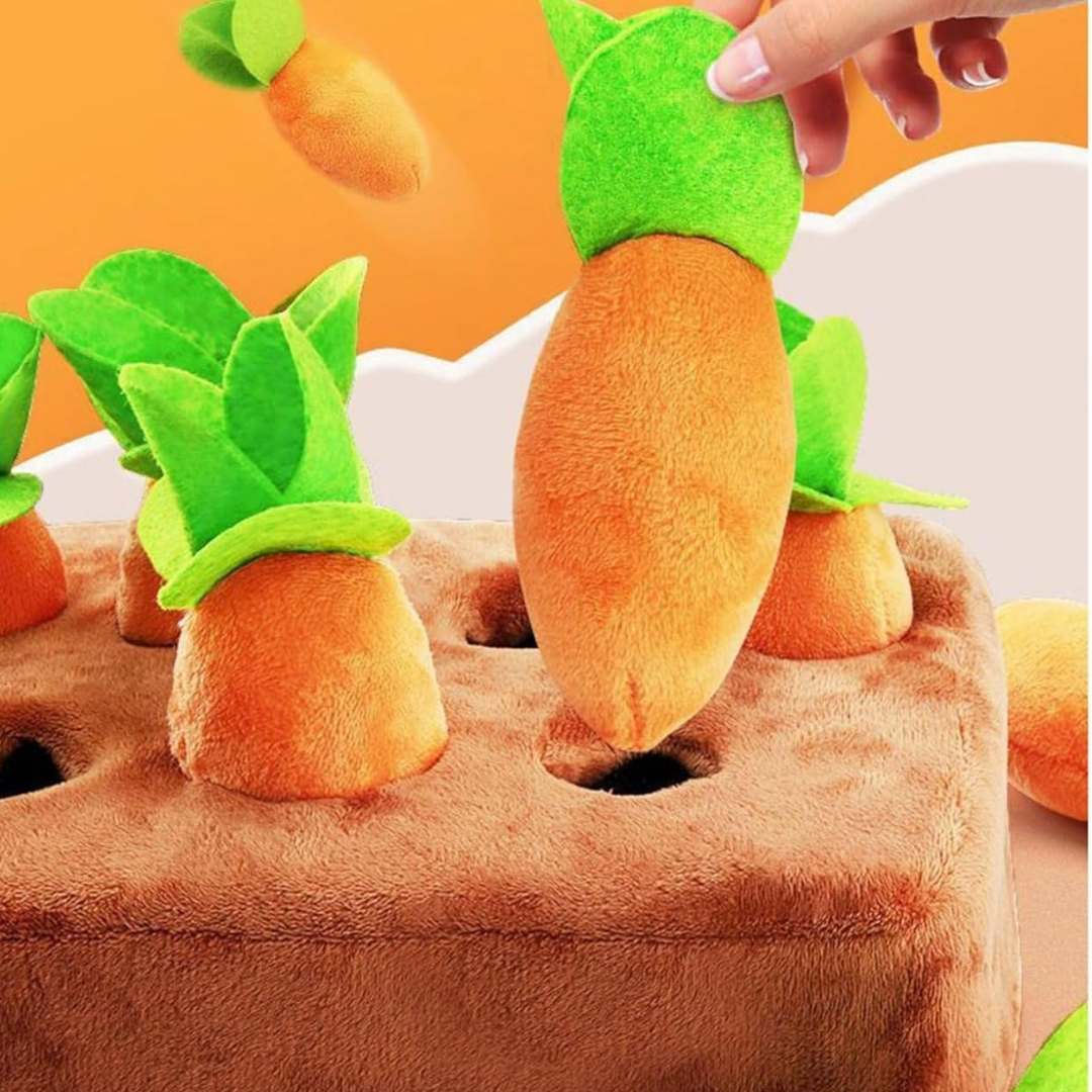 Juego Montessori Cosecha Zanahorias de Peluche