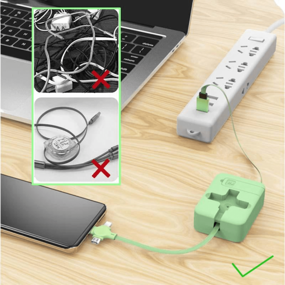 Cable de Carga 3 en 1 con Soporte para Celular - Muy Moderna Uruguay