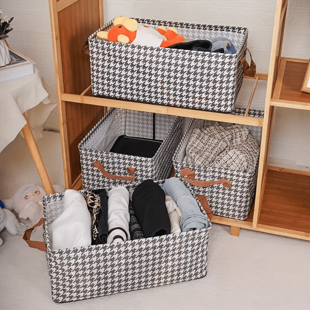 Cajon a Cuadros Organizador de Ropa con Estructura Metalica - Muy Moderna Uruguay