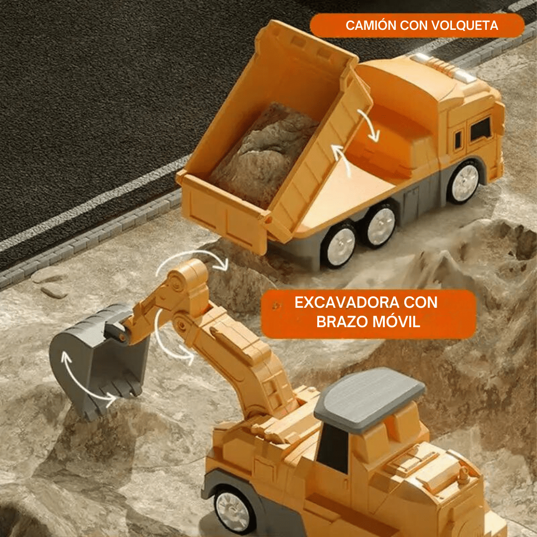 Juego de Maquinaria Vehículos de Construcción Transformables - Muy Moderna Uruguay