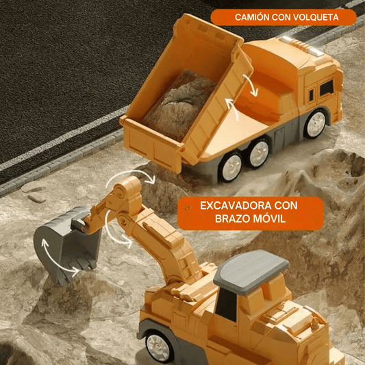 Juego de Maquinaria Vehículos de Construcción Transformables - Muy Moderna Uruguay