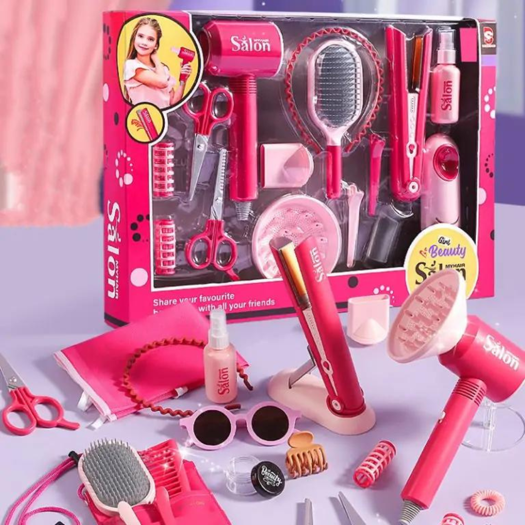 Kit Completo de Salon de Belleza de Juguete 22 Piezas - Muy Moderna Uruguay