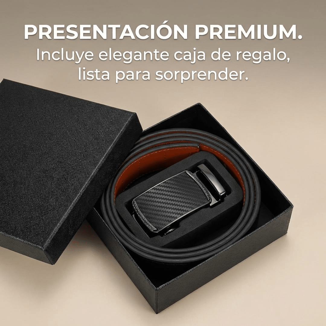 Cinturón De Cuero Para Hombre Con Ajuste Fácil sin Agujeros - Muy Moderna Uruguay