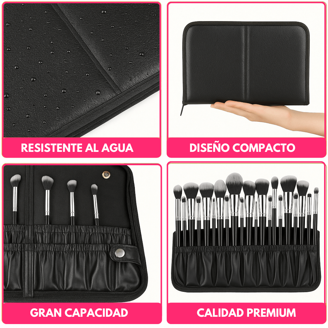 Set de 30 Brochas de Maquillaje Profesional con Estuche - Muy Moderna Uruguay