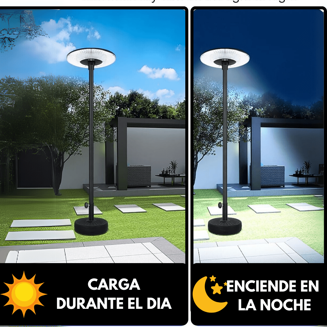 Poste de Luz Solar para Jardin 2mts - Muy Moderna Uruguay