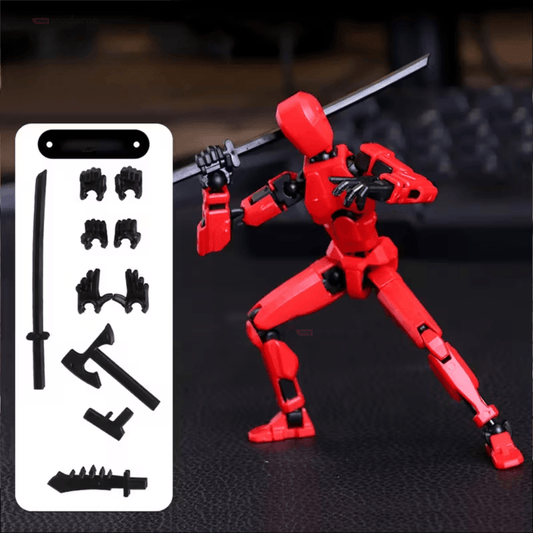 Set 6 Figuras Articuladas Dummy 13 Impreso 3D + Armas - Muy Moderna Uruguay