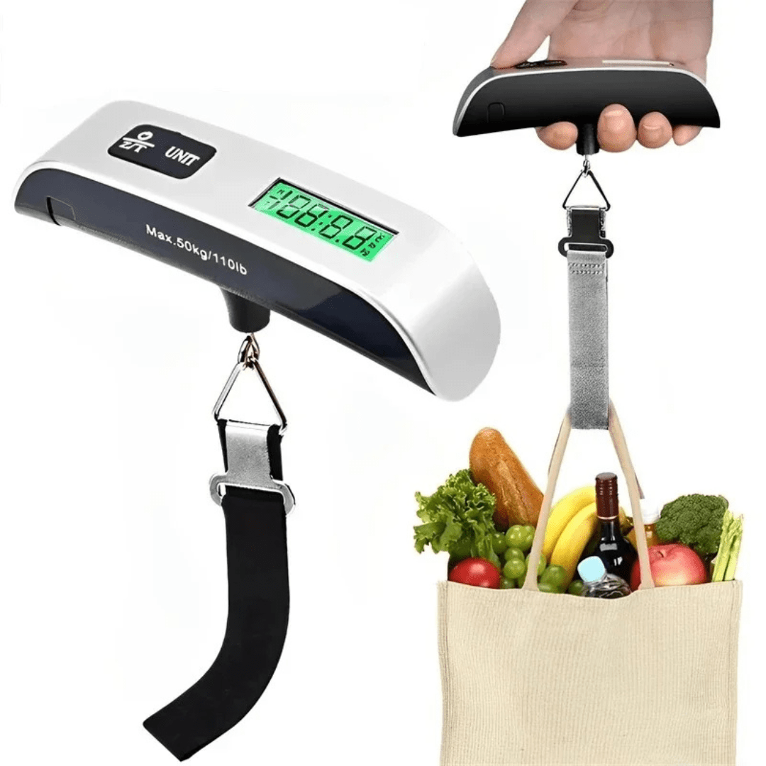 Balanza Digital De Colgar Portátil Para Equipaje 50kg - Muy Moderna Uruguay