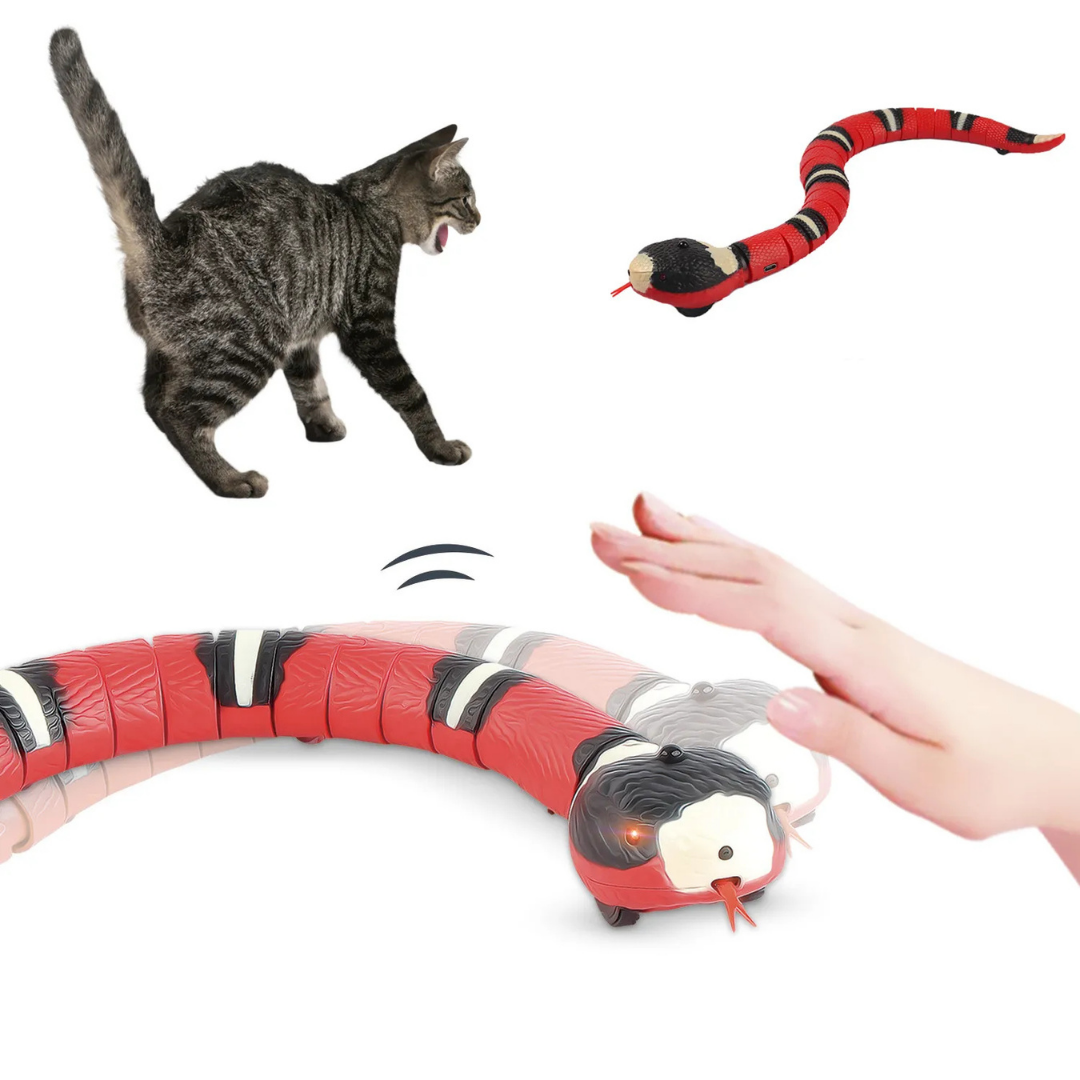 Serpiente de Juguete Interactiva para Gatos con Movimiento y Sensor