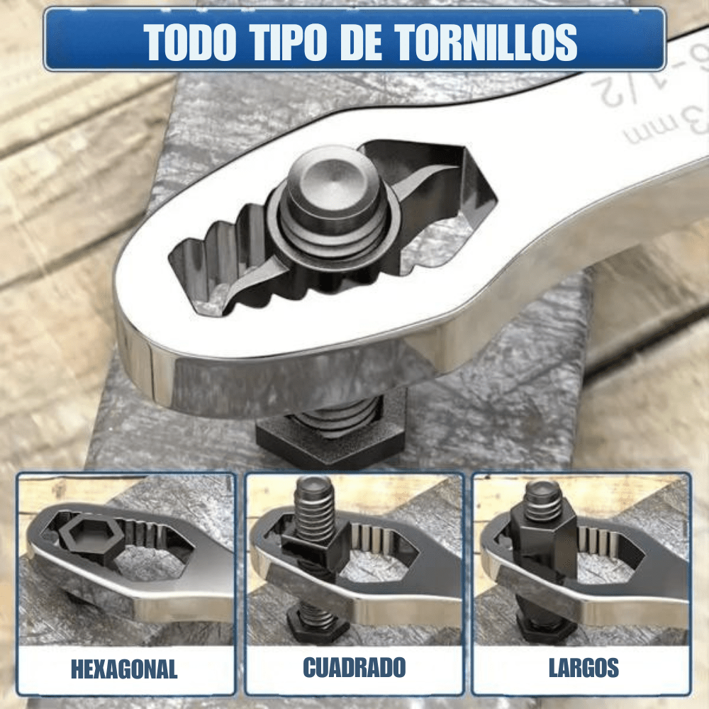 Llave De Torque Doble Universal Adaptable De 8 A 22mm - Muy Moderna Uruguay