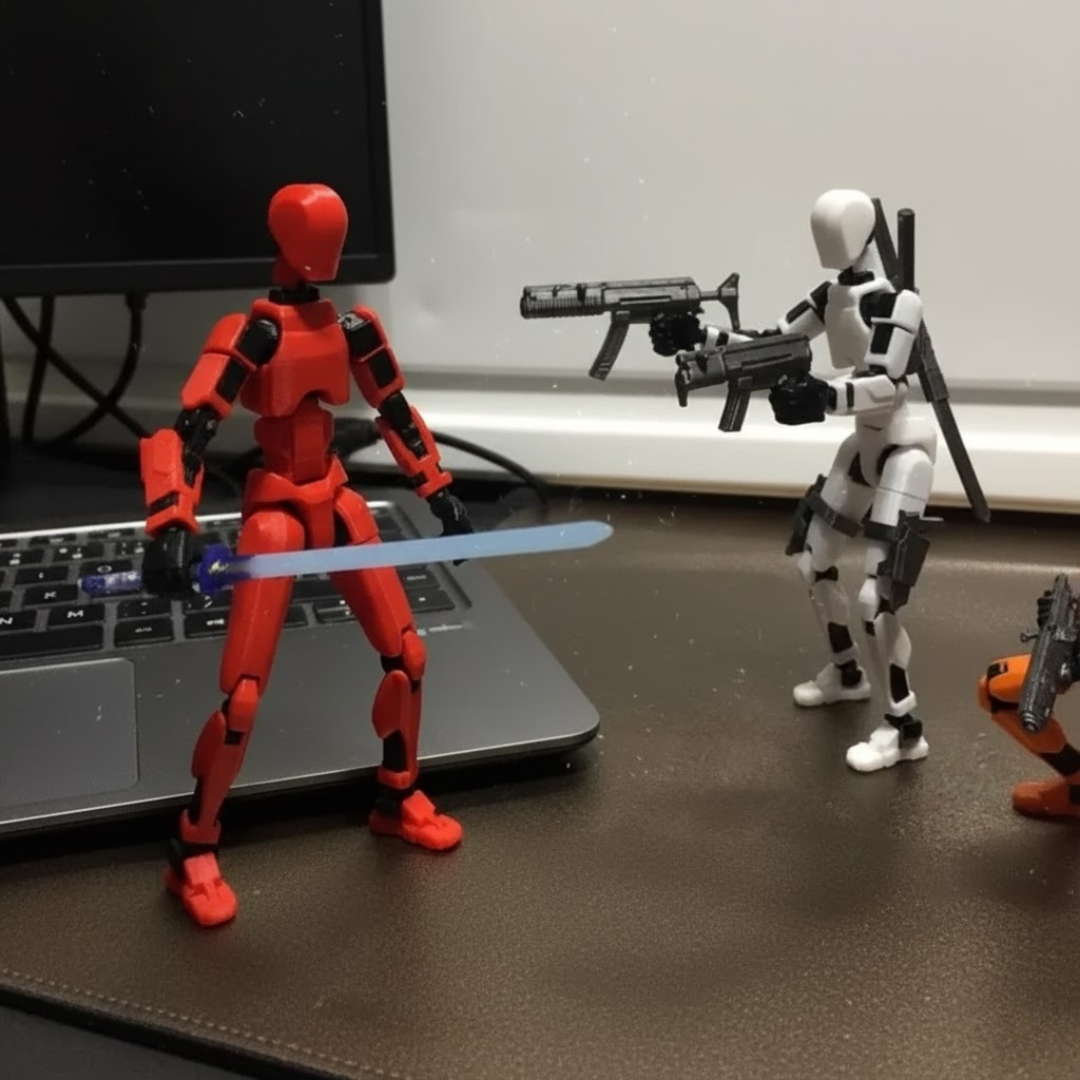 Figura Articulada Dummy 13 Impreso 3D + Armas