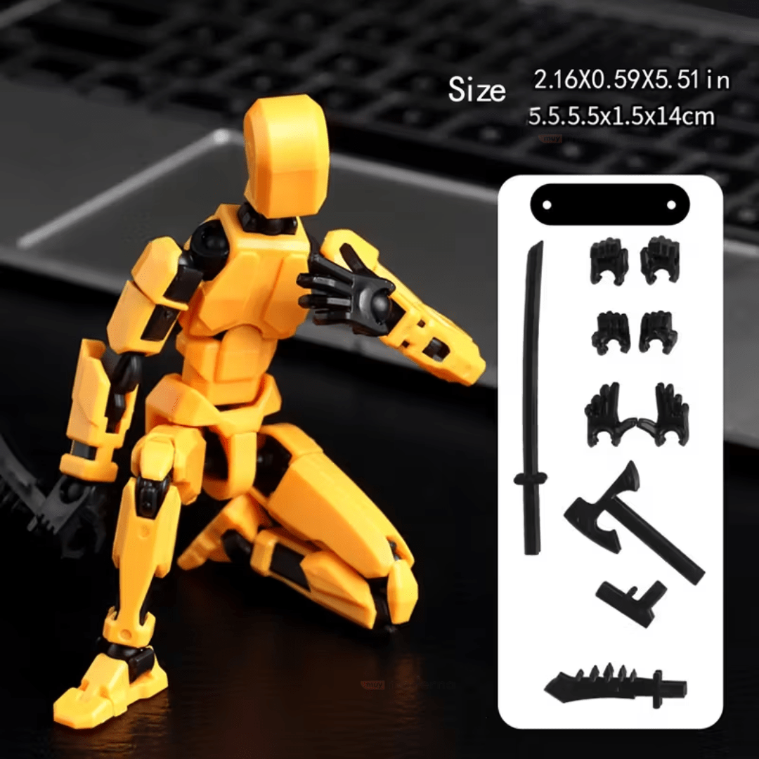 Set 6 Figuras Articuladas Dummy 13 Impreso 3D + Armas - Muy Moderna Uruguay